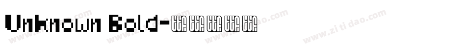 Unknown Bold字体转换